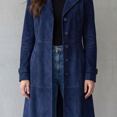 Amara | Long Button-Front A-Line Coat