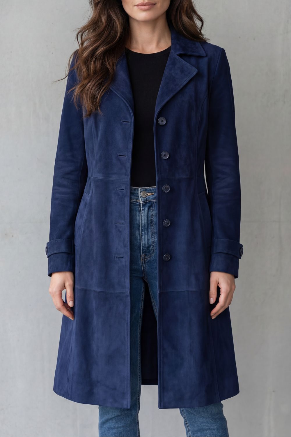 Amara | Long Button-Front A-Line Coat