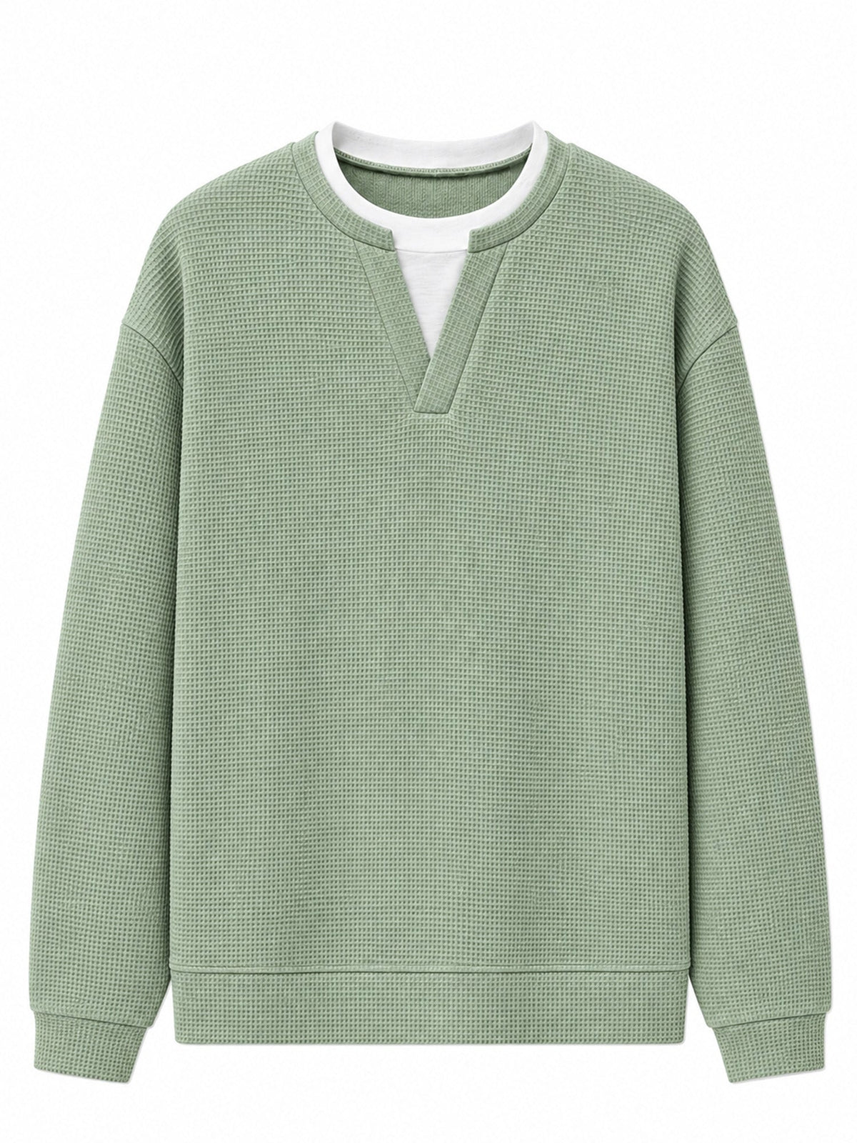 Evander | Layered Waffle Long-Sleeve Shirt