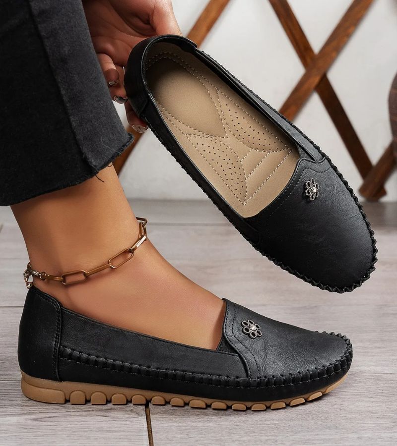 Mireya | Floral-Detail Slip-On Loafers