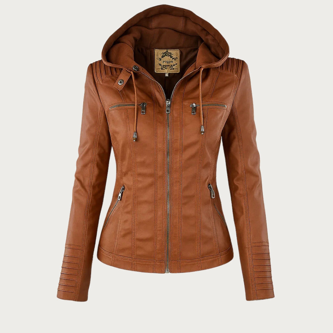 Maelle | Quilted-Shoulder Mid-Season Jacket
