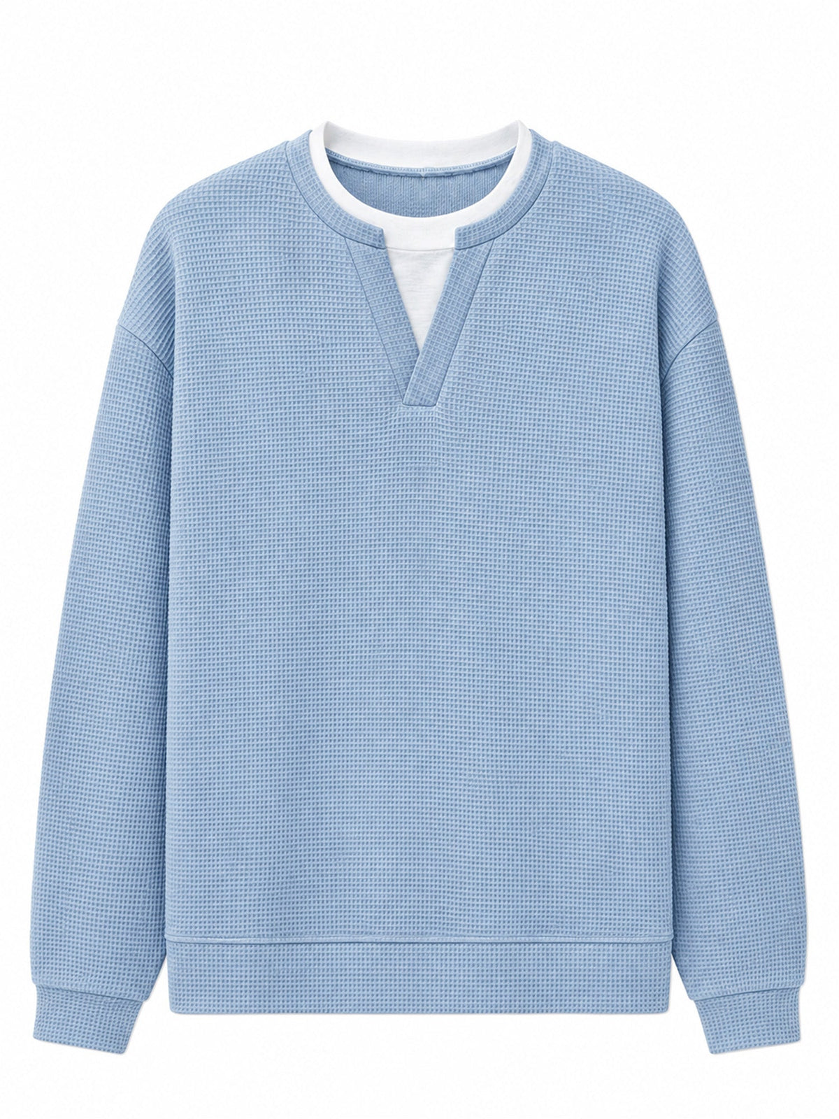 Evander | Layered Waffle Long-Sleeve Shirt
