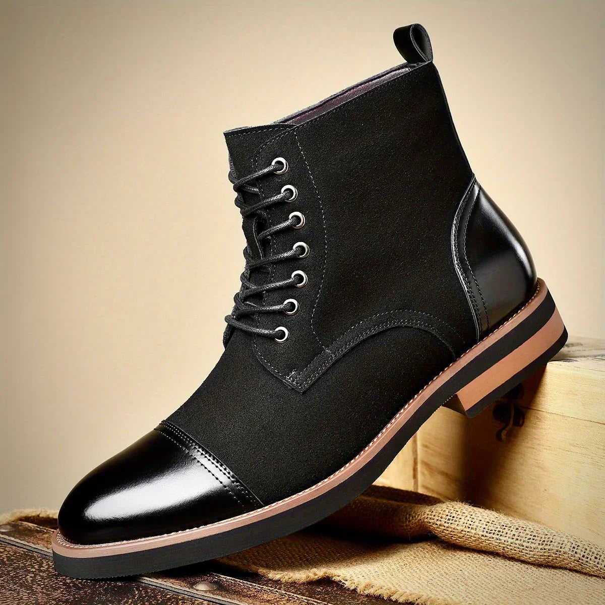 Weston | Cap-Toe Lace-Up Ankle Boots