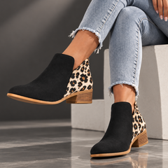 Marisol | Leopard-Panel Ankle Boots
