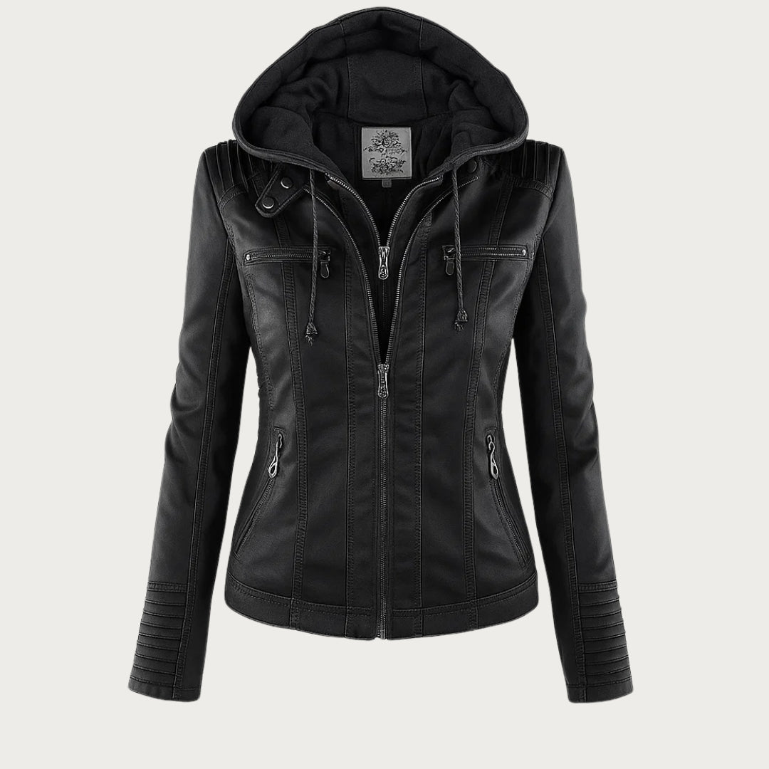 Maelle | Quilted-Shoulder Mid-Season Jacket