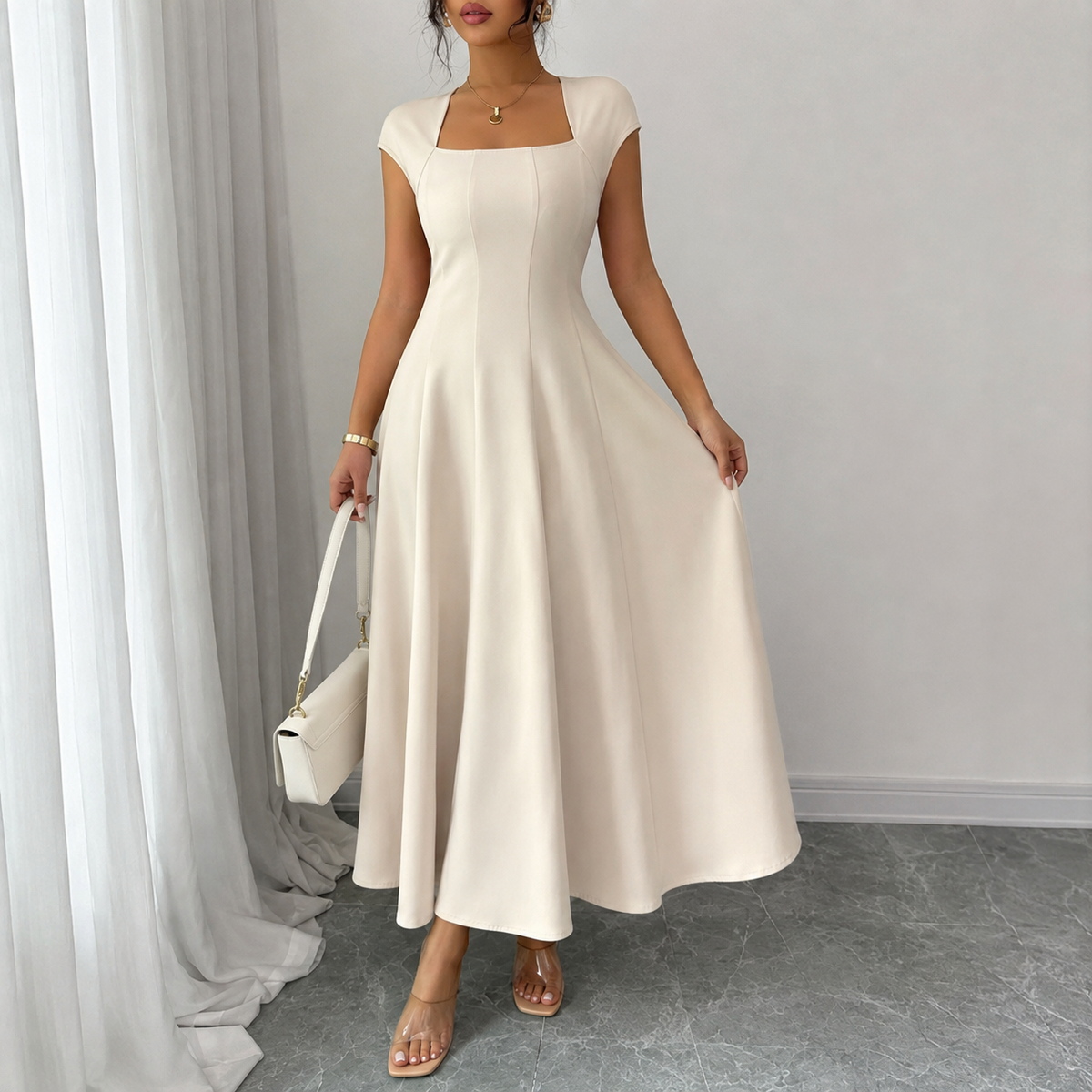 Brooklyn | Tummy-Control A-Line Midi Dress