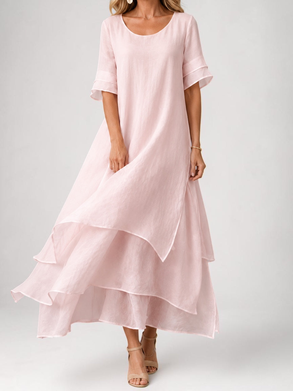Liora | Flowing Grace Cotton Maxi Dress