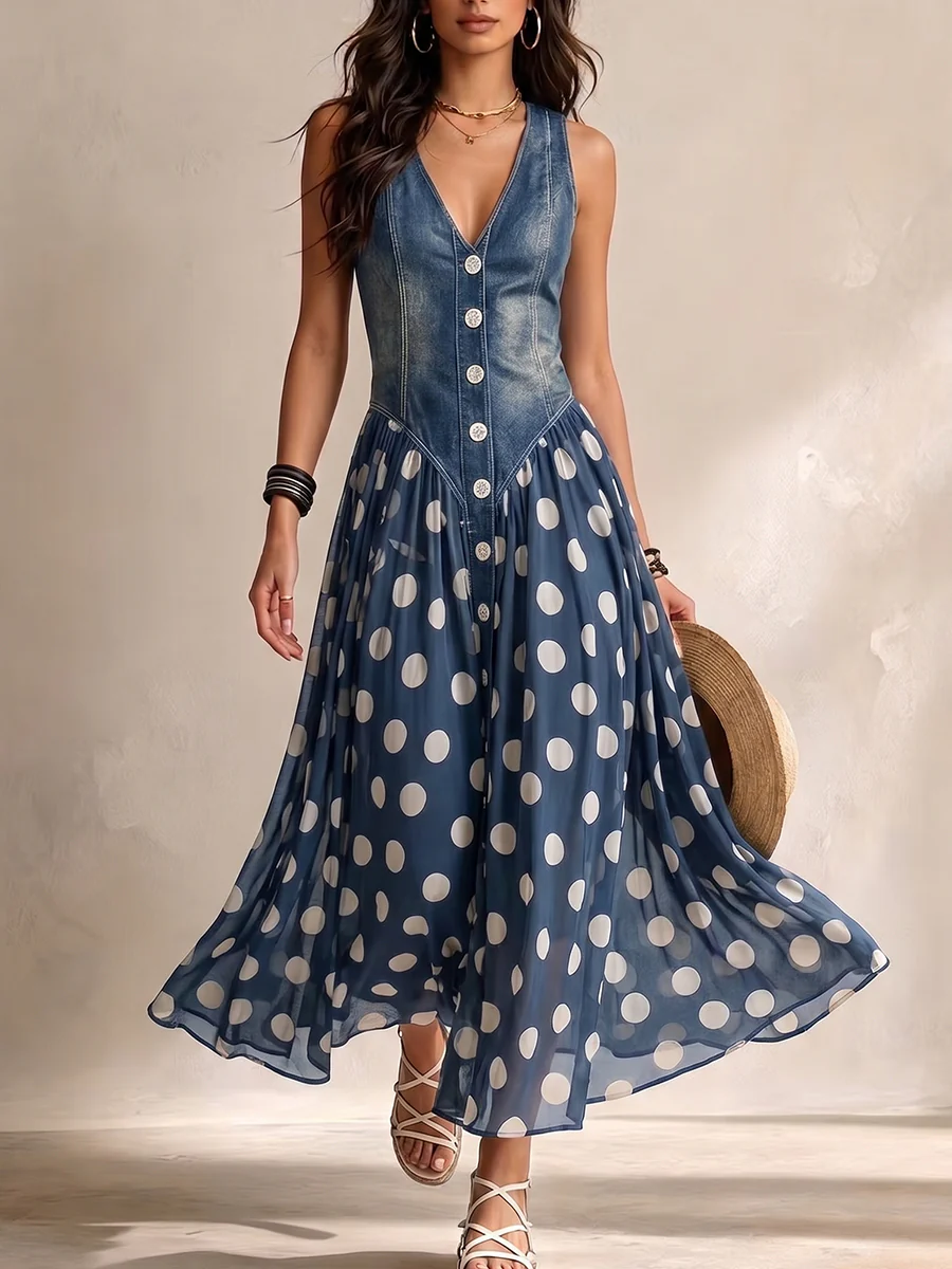 Bianca | Polka Dot Midi Dress