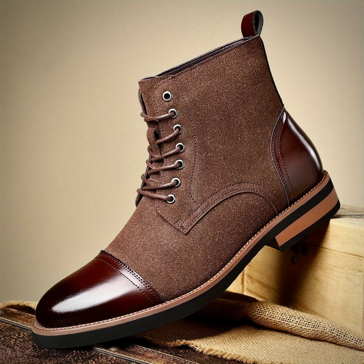 Weston | Cap-Toe Lace-Up Ankle Boots