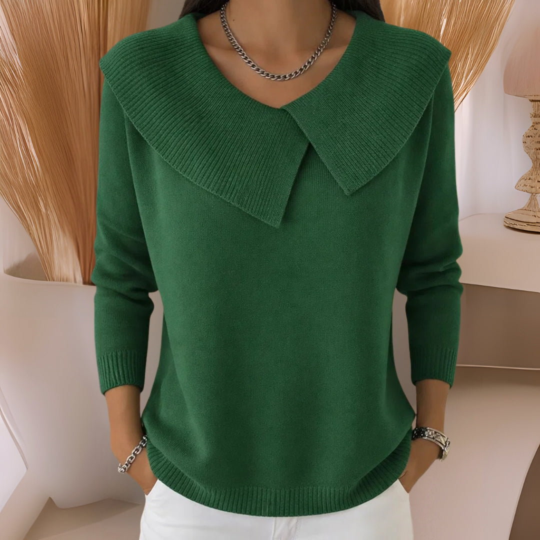 Clara | Knit Soft Collar Sweater
