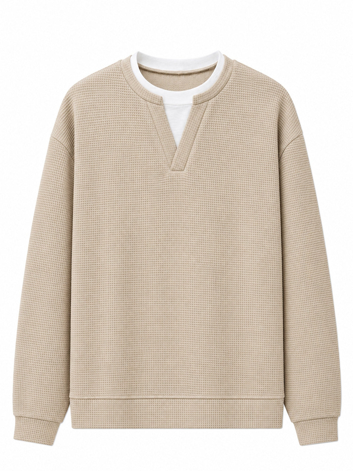 Evander | Layered Waffle Long-Sleeve Shirt