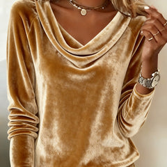 Aurette | Draped-Neck Relaxed Top