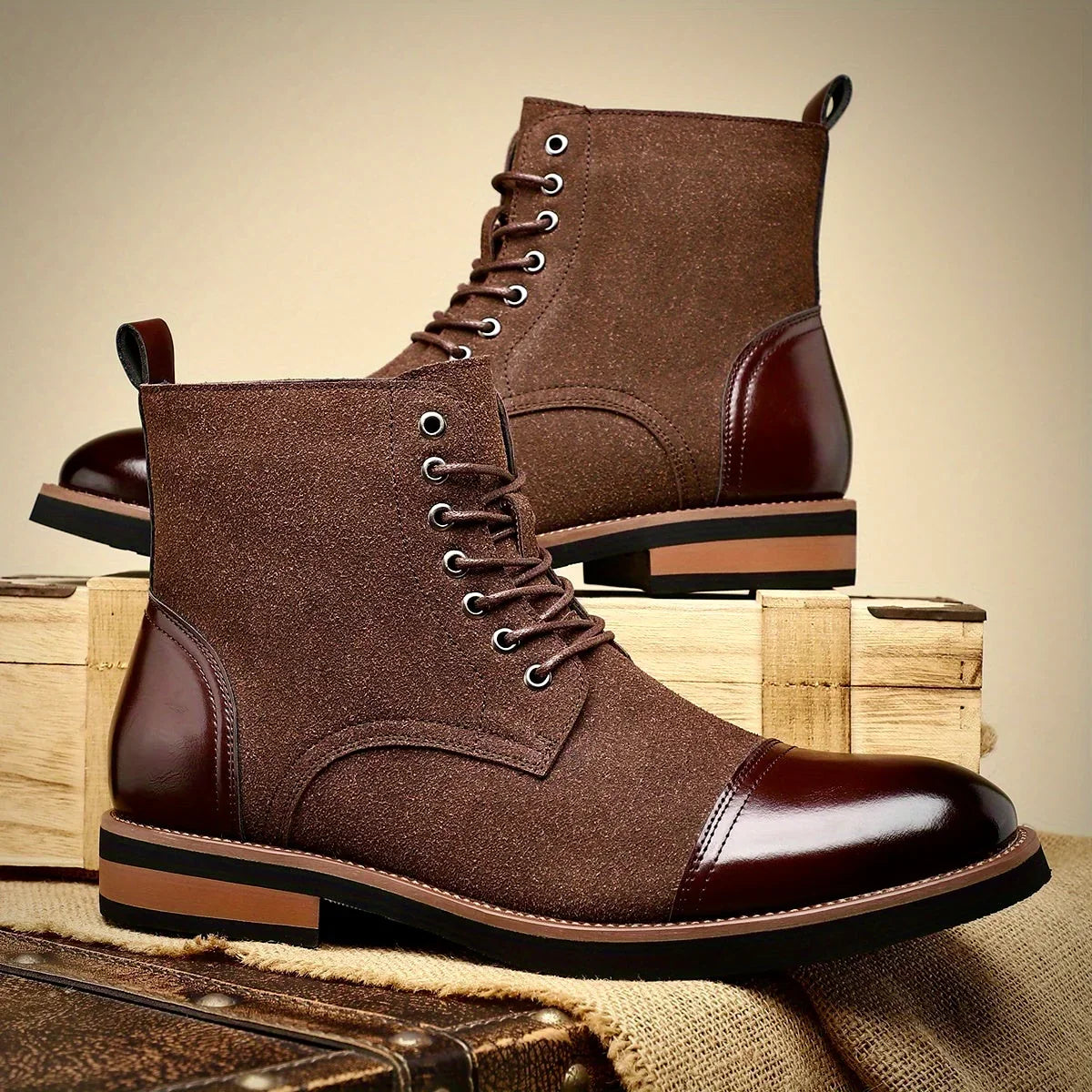 Weston | Cap-Toe Lace-Up Ankle Boots