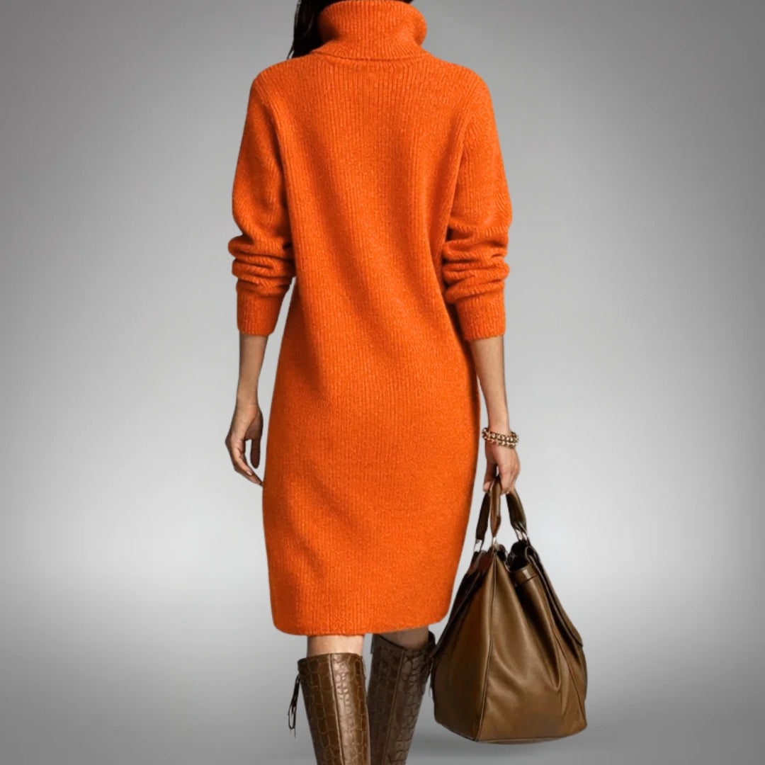 Odilia | Button-Collar Relaxed Midi Dress