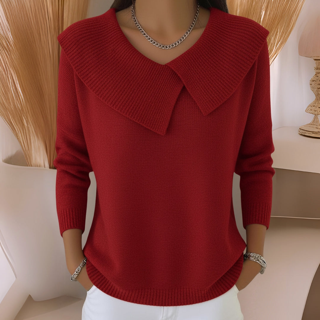 Clara | Knit Soft Collar Sweater