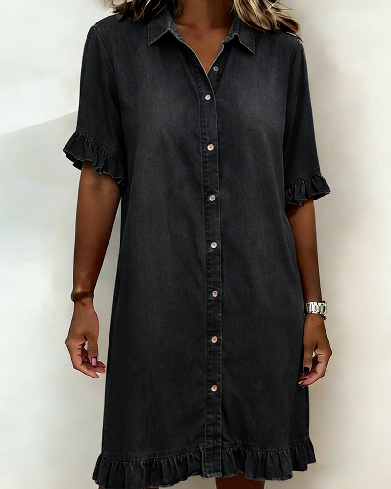 Mayah | Comfortable 100% Cotton Dress with Flattering Ruched Detailing