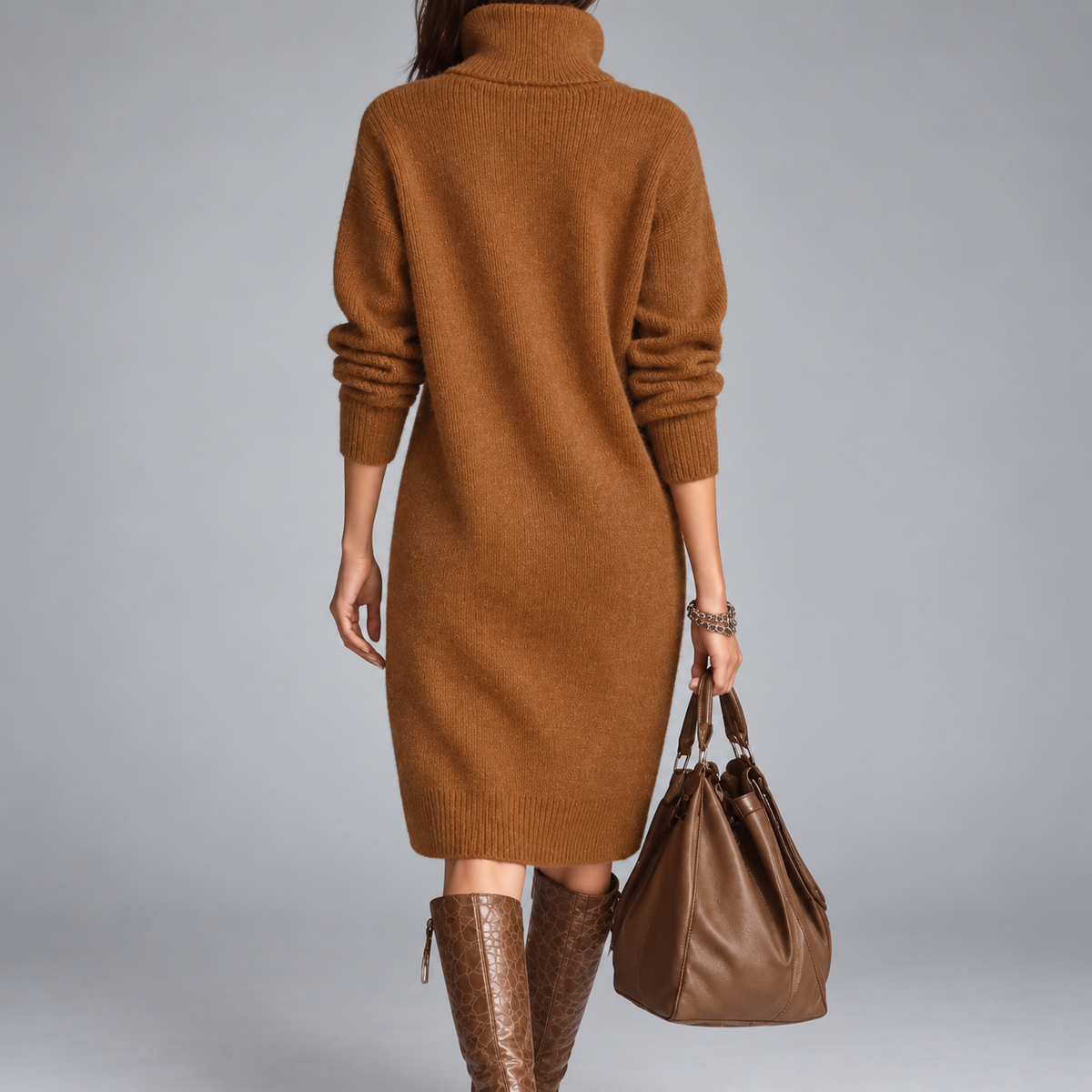 Odilia | Button-Collar Relaxed Midi Dress