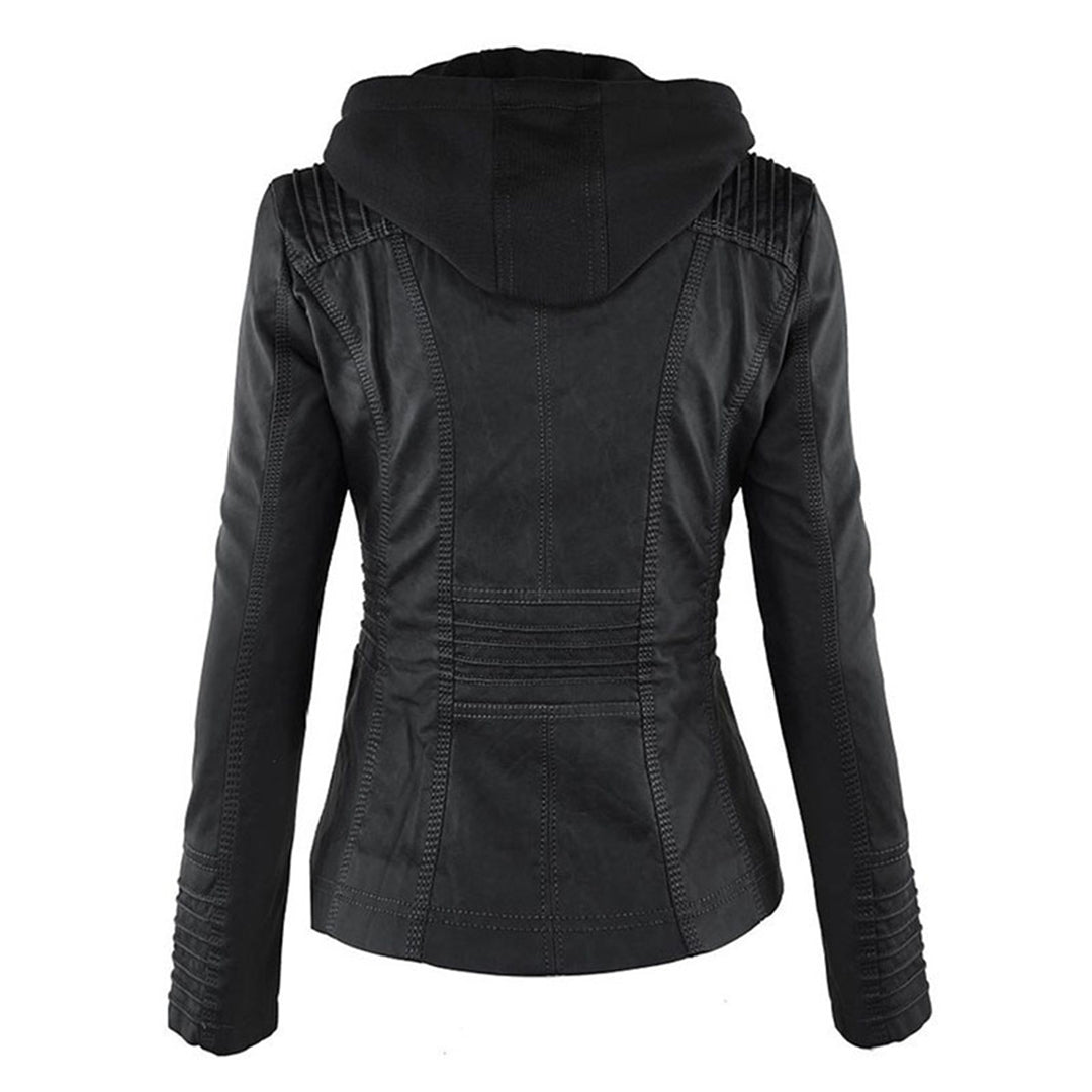 Maelle | Quilted-Shoulder Mid-Season Jacket