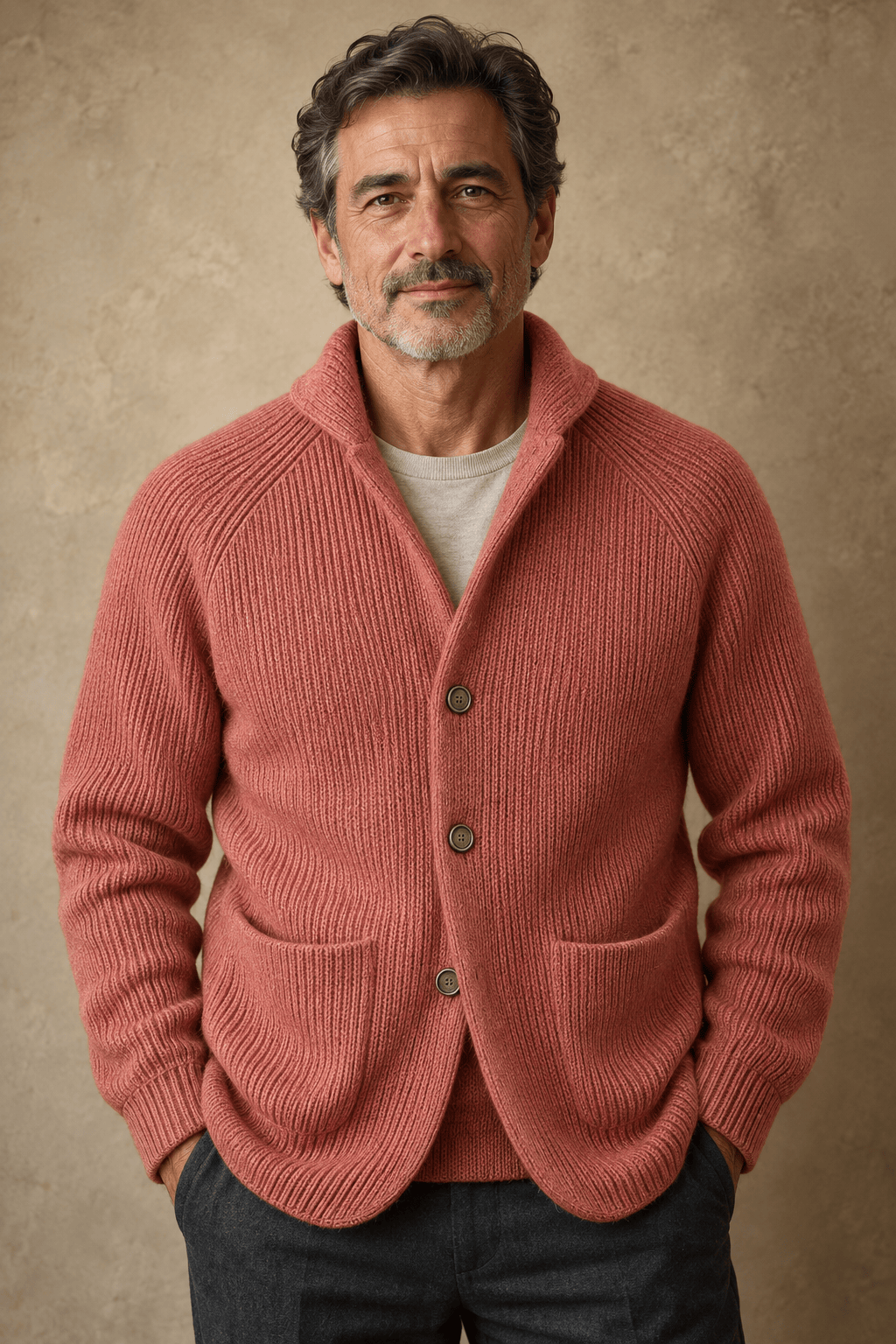 Nolan | Ribbed Button-Front Cardigan