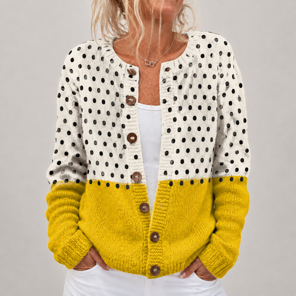 Aliya | Retro Colorblock Cardigan