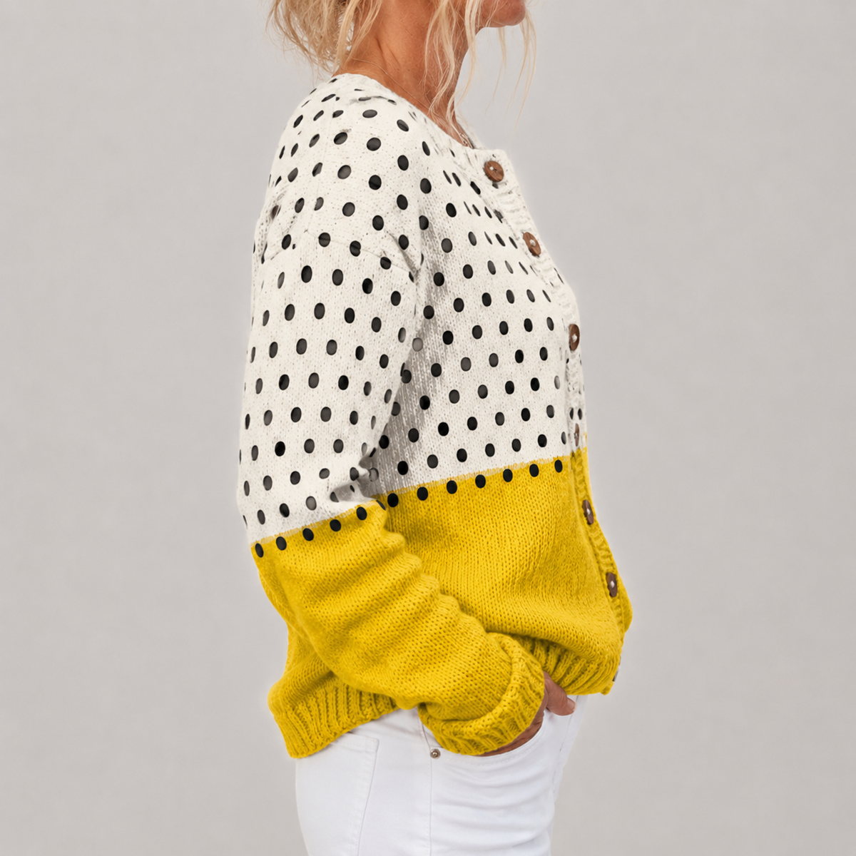 Aliya | Retro Colorblock Cardigan