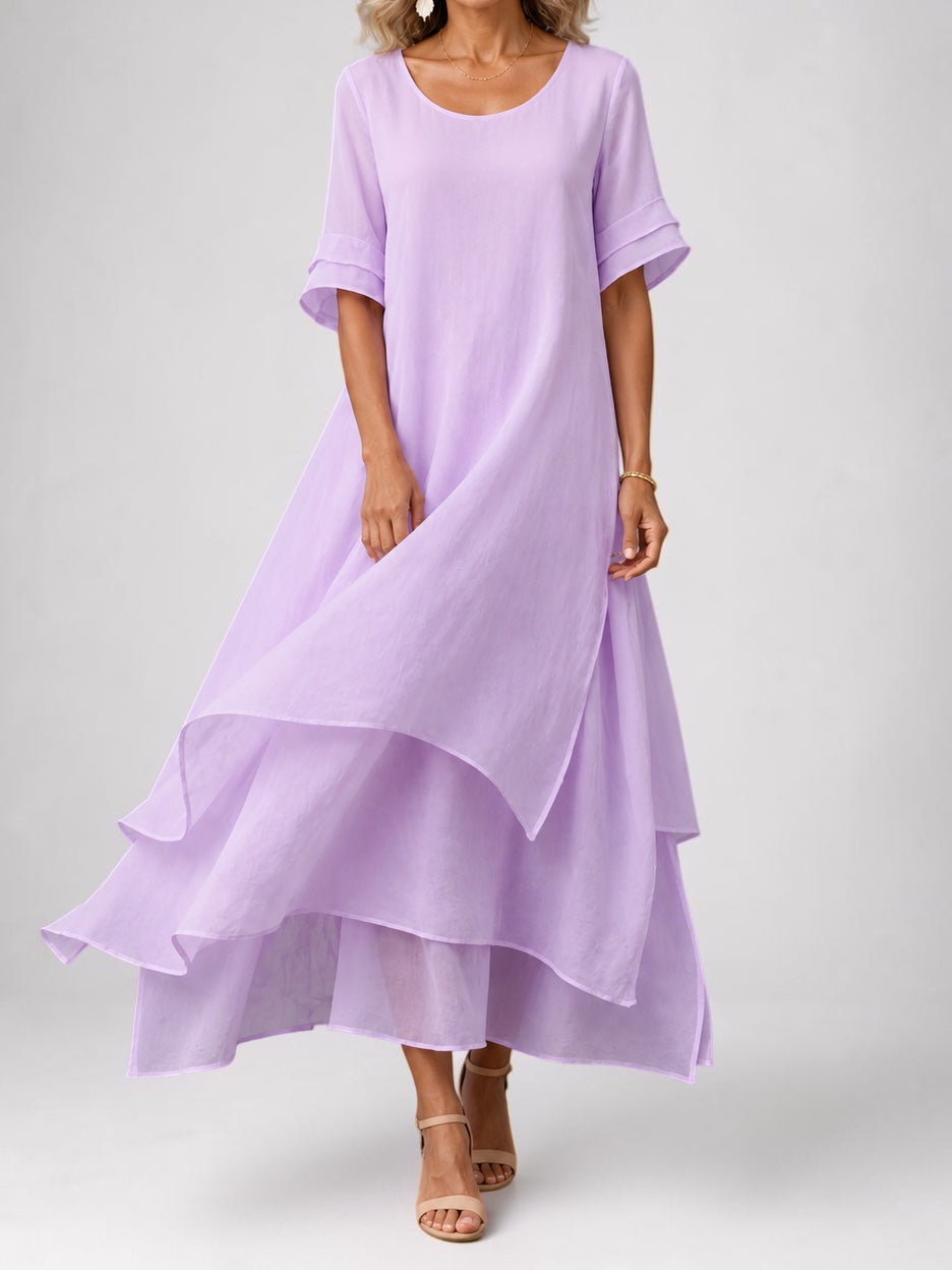 Liora | Flowing Grace Cotton Maxi Dress