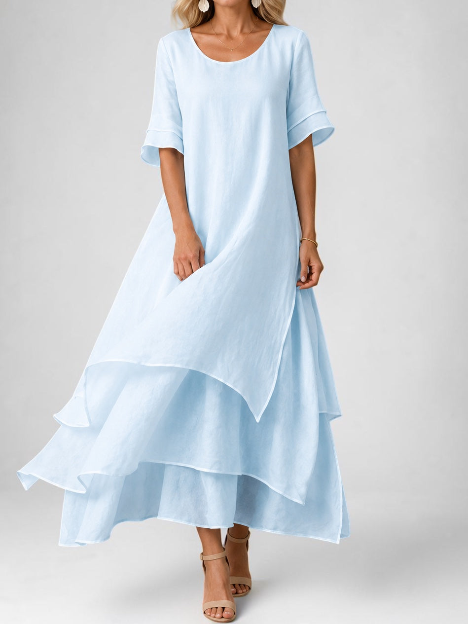 Liora | Flowing Grace Cotton Maxi Dress