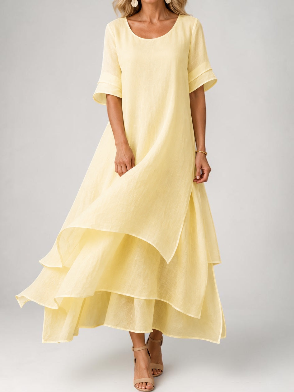 Liora | Flowing Grace Cotton Maxi Dress
