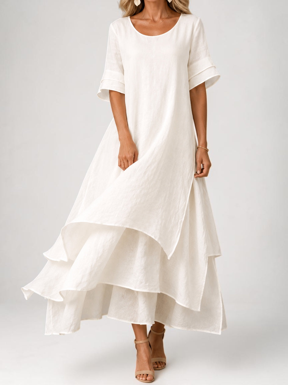 Liora | Flowing Grace Cotton Maxi Dress