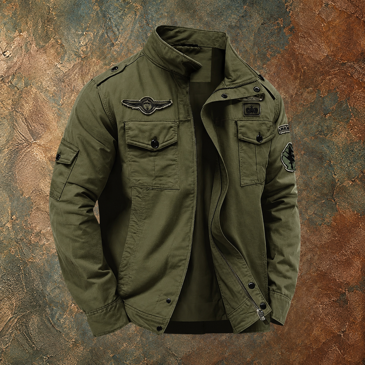 Gideon | Stand-Collar Utility Jacket