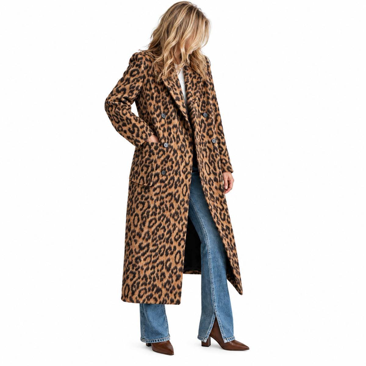 Kathleen | Leopard Longline Coat