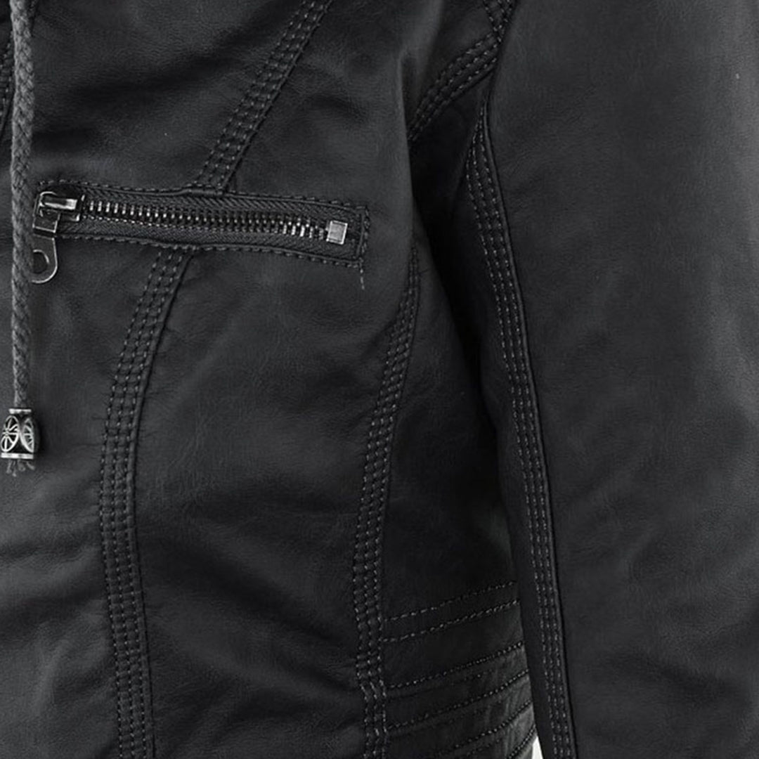 Maelle | Quilted-Shoulder Mid-Season Jacket