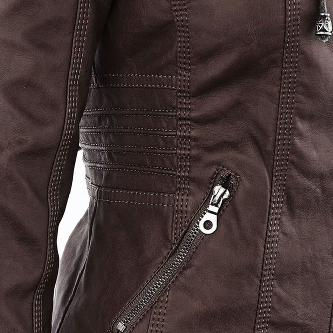 Maelle | Quilted-Shoulder Mid-Season Jacket