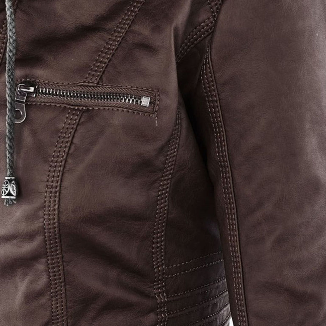 Maelle | Quilted-Shoulder Mid-Season Jacket