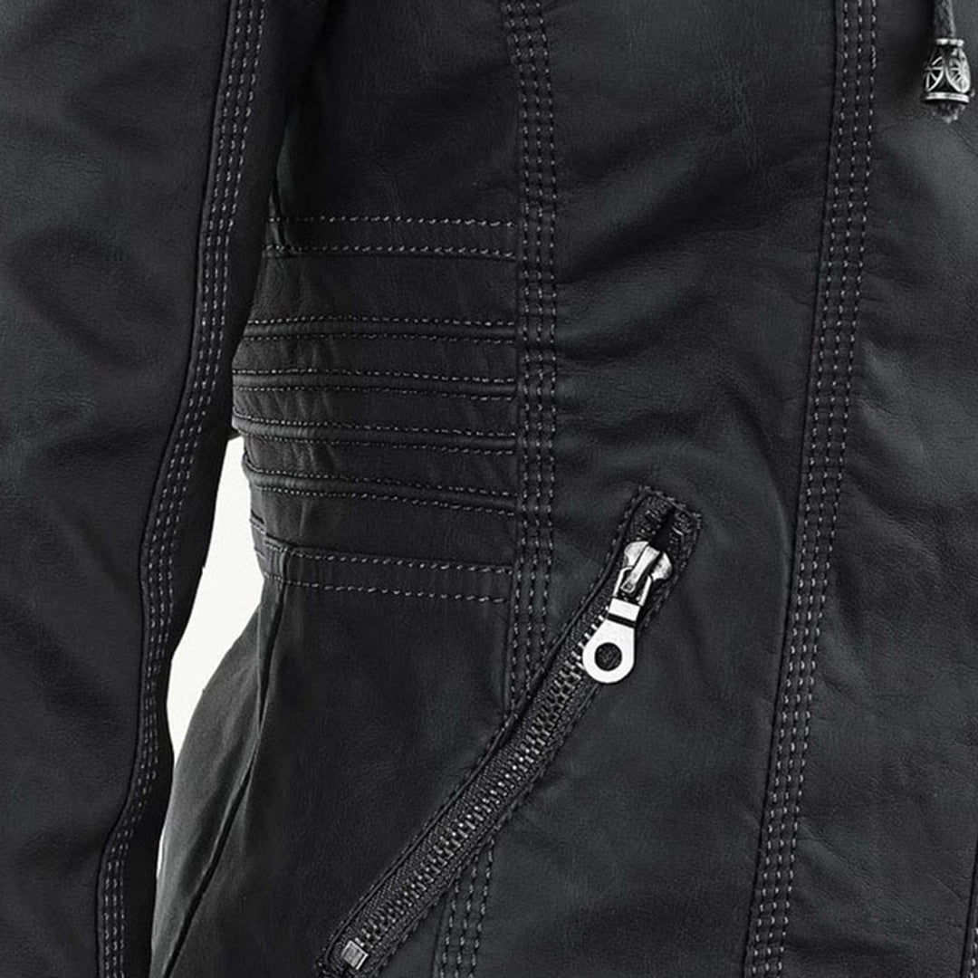 Maelle | Quilted-Shoulder Mid-Season Jacket