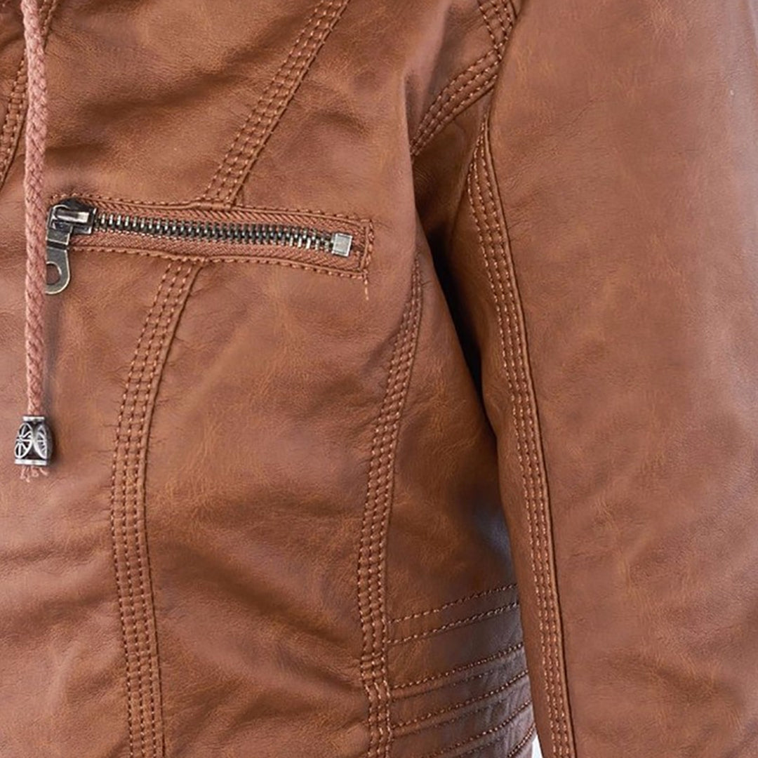 Maelle | Quilted-Shoulder Mid-Season Jacket