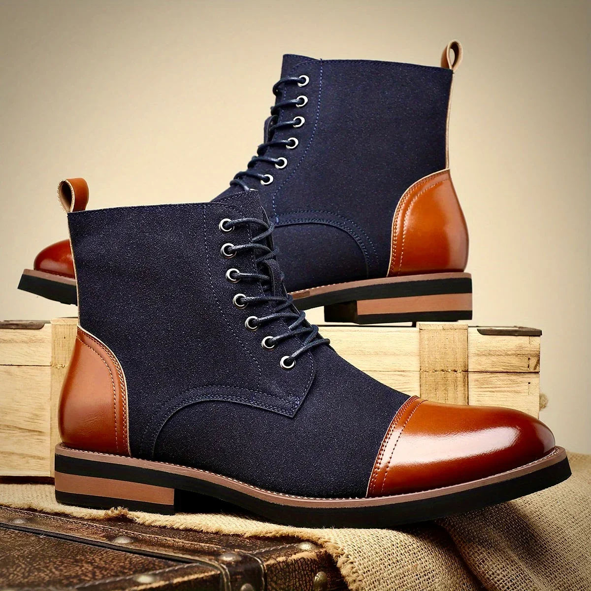 Weston | Cap-Toe Lace-Up Ankle Boots