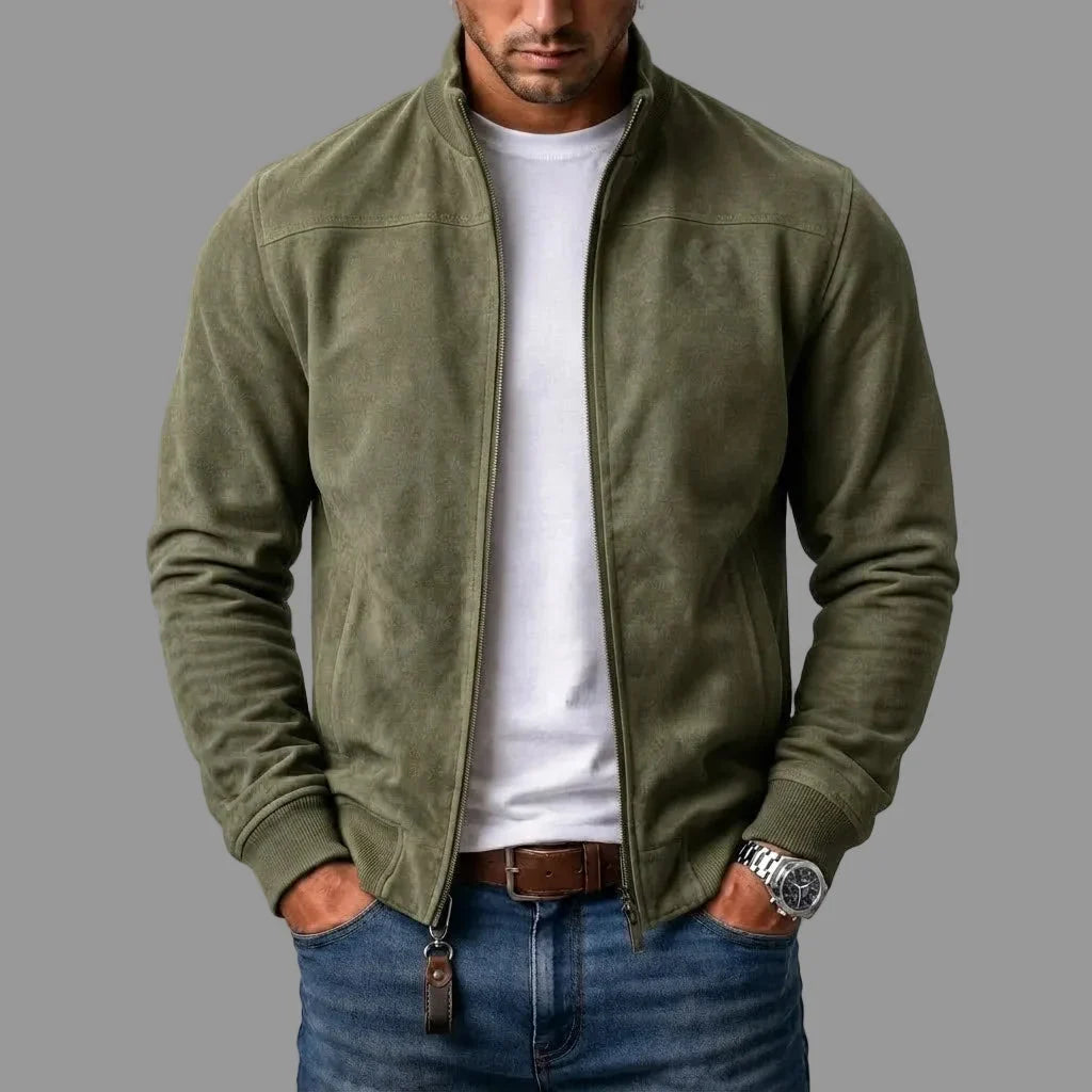 Alden | Textured Bomber Jacket