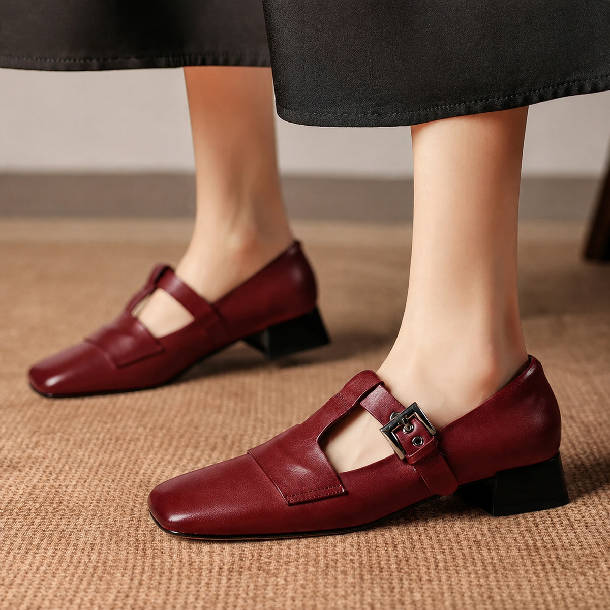 Veyra | T-Strap Block Heels