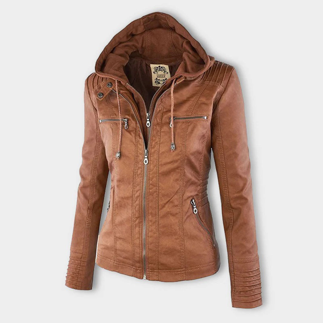 Maelle | Quilted-Shoulder Mid-Season Jacket