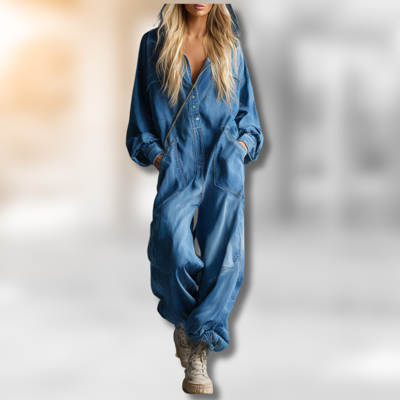 Sophia | Soft Comfort Cotton Utility Jumpsuit