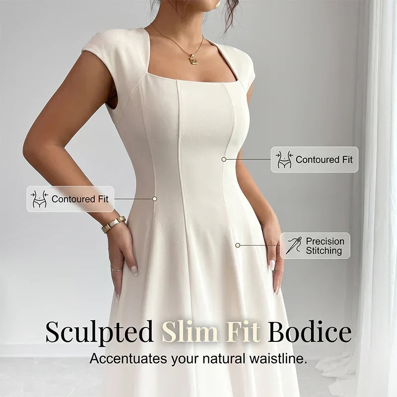 Brooklyn | Tummy-Control A-Line Midi Dress