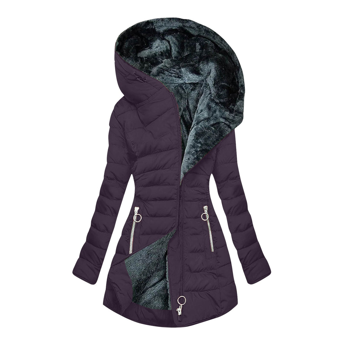 Mirena | Hooded Quilted Long Winter Coat