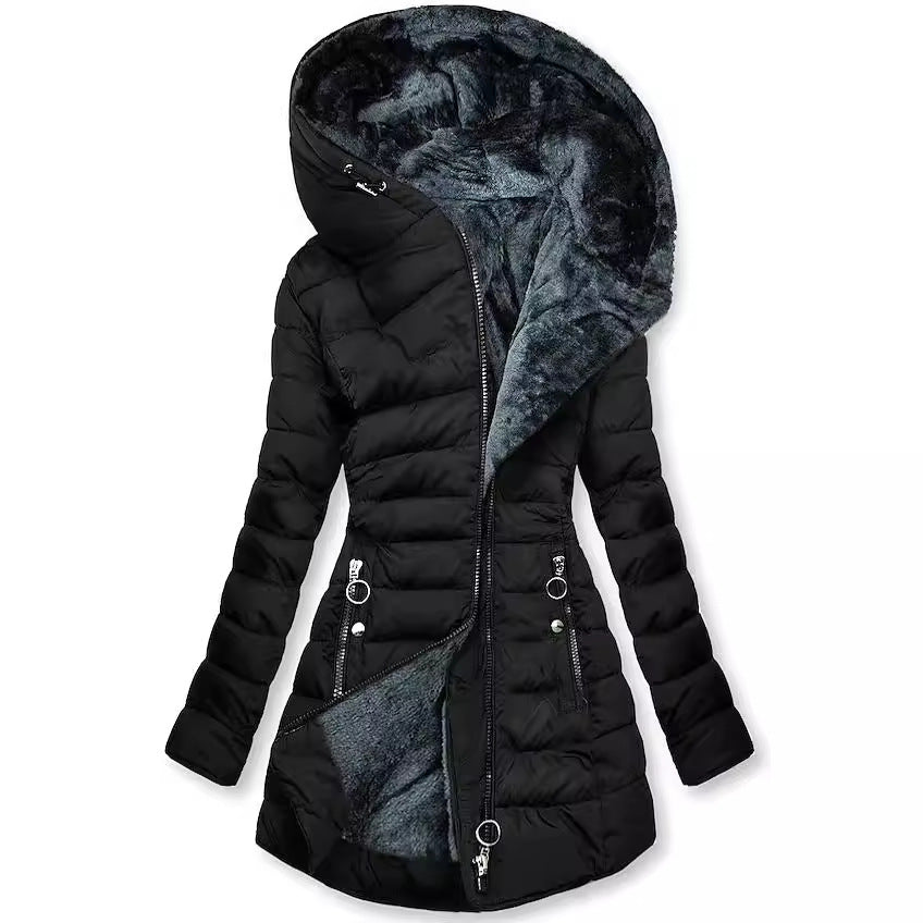 Mirena | Hooded Quilted Long Winter Coat