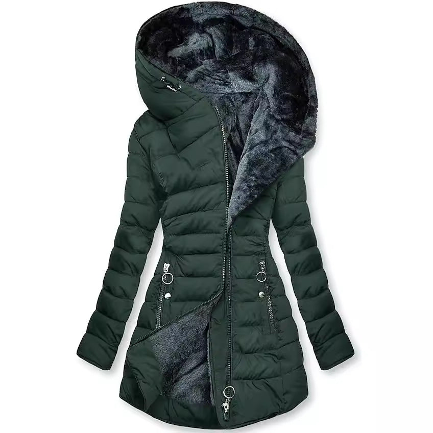 Mirena | Hooded Quilted Long Winter Coat