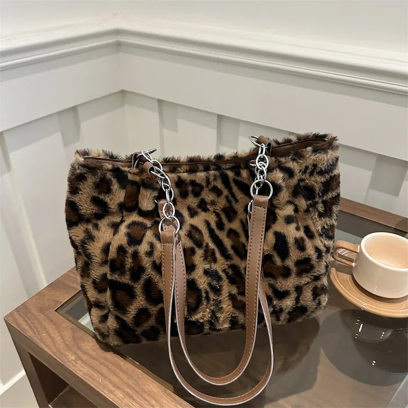Olive | Statement Animal Print Tote Bag