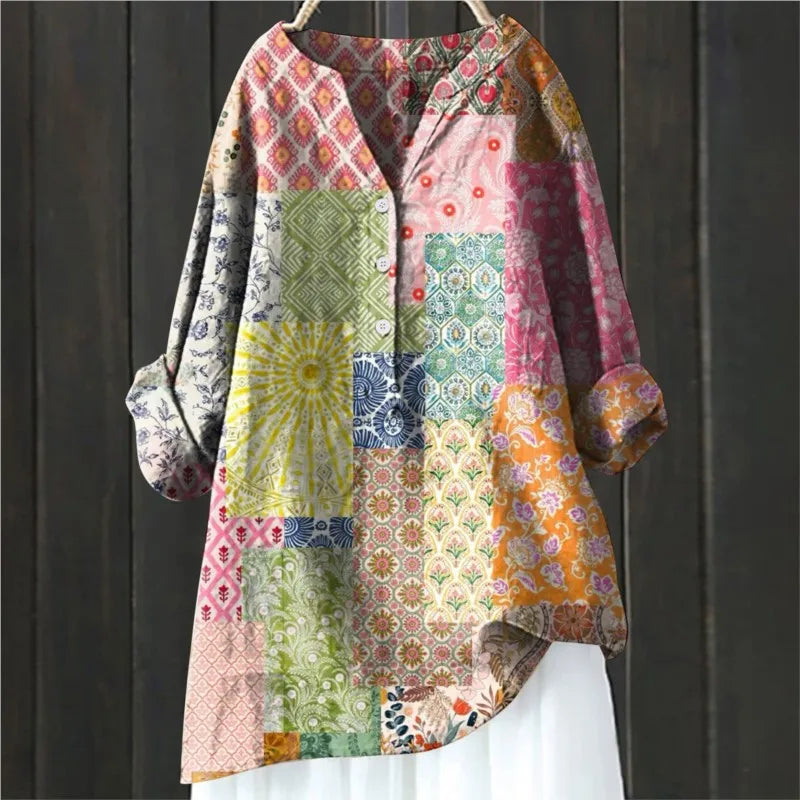 Cillia | Floral Button-Down Blouse