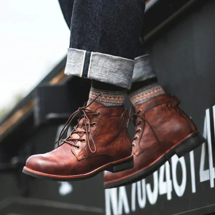 Dylan | Men’s Retro Round-Toe Boots