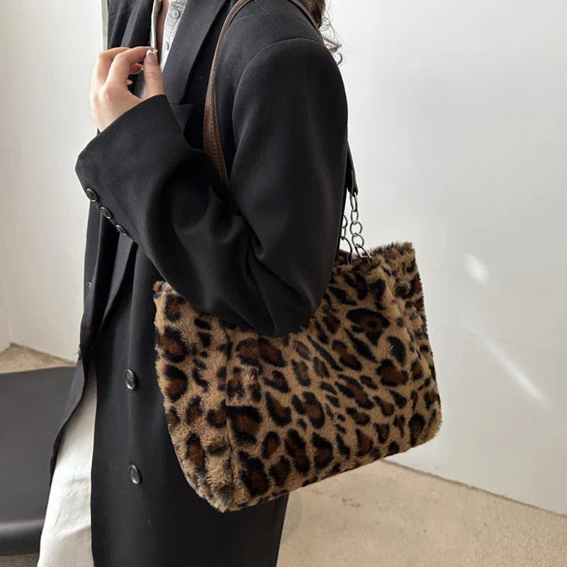 Olive | Statement Animal Print Tote Bag