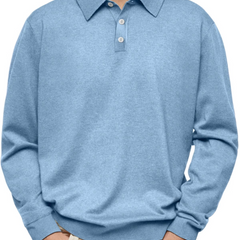 Galen | Pattern-Collar Long-Sleeve Polo